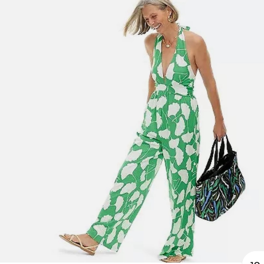 Green Halter Jumpsuit